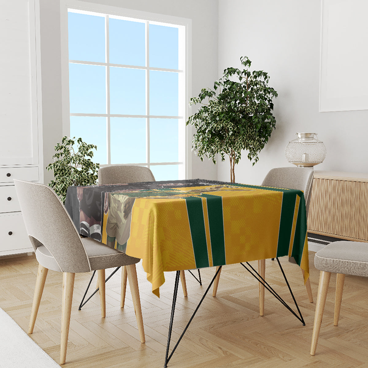 Custom New Zealand and Australia Rugby Tablecloth Kangroo and Maori Warrior Together