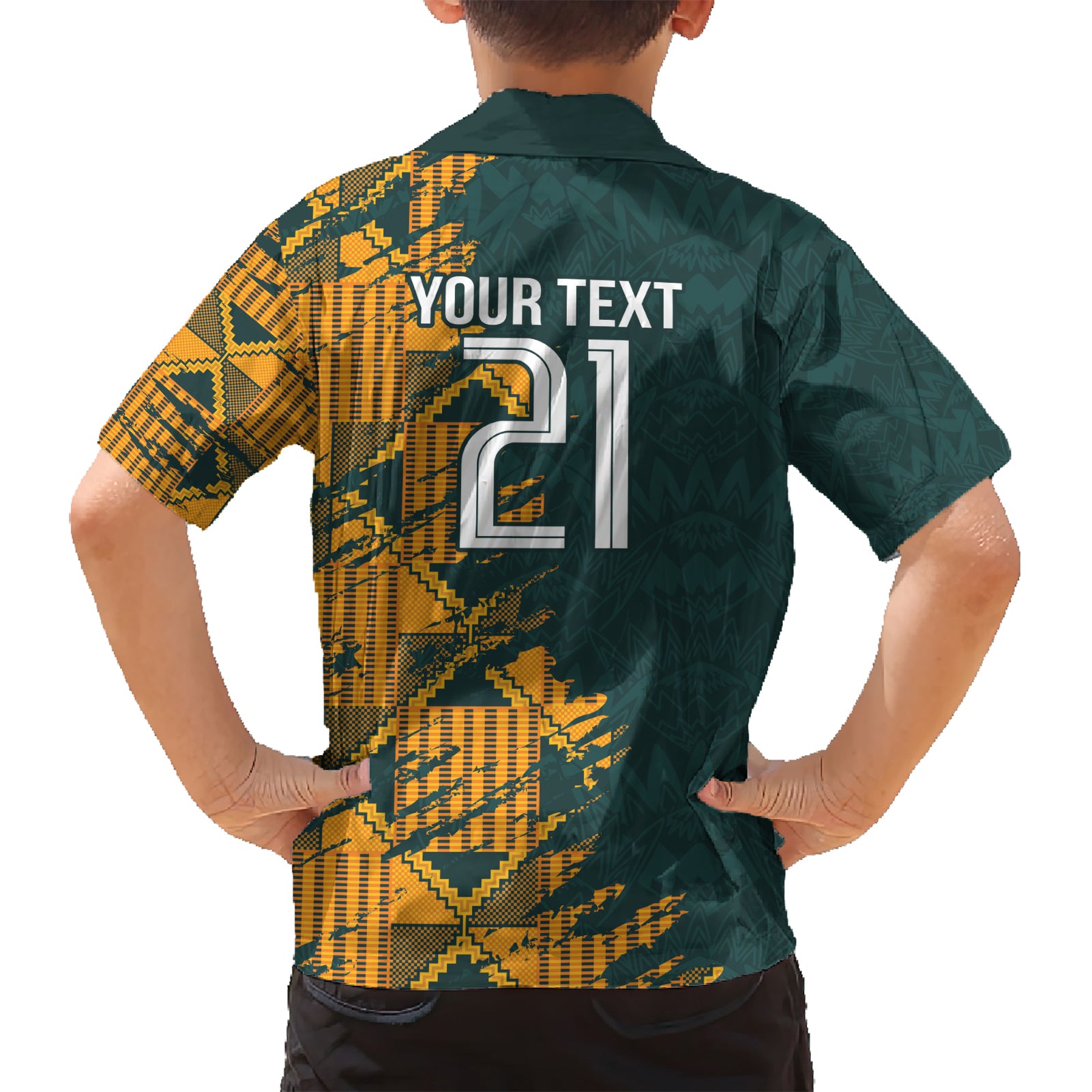 Custom South Africa Rugby Hawaiian Shirt The Springboks Mascot Sporty Version - Vibe Hoodie Shop