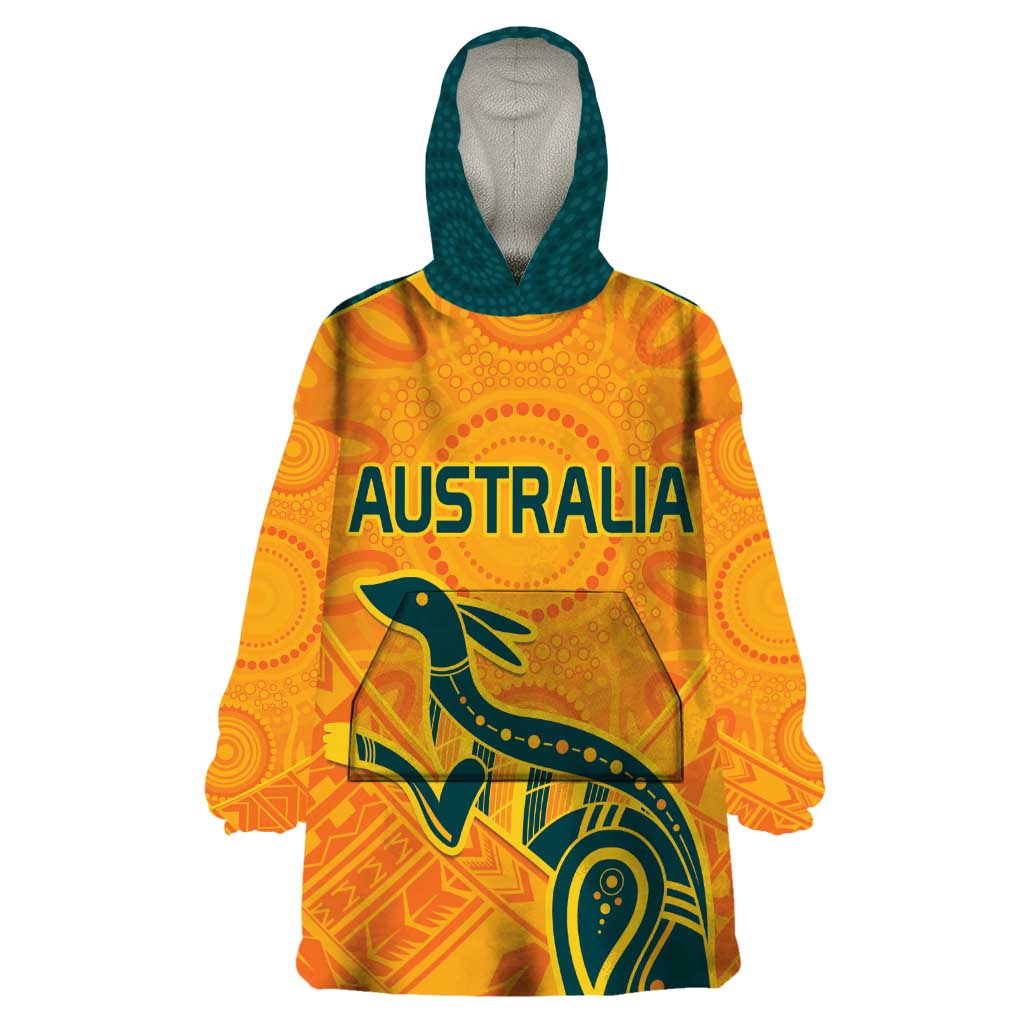 Custom Australia Rugby Wearable Blanket Hoodie Summer Paris 2024 - Vibe Hoodie Shop