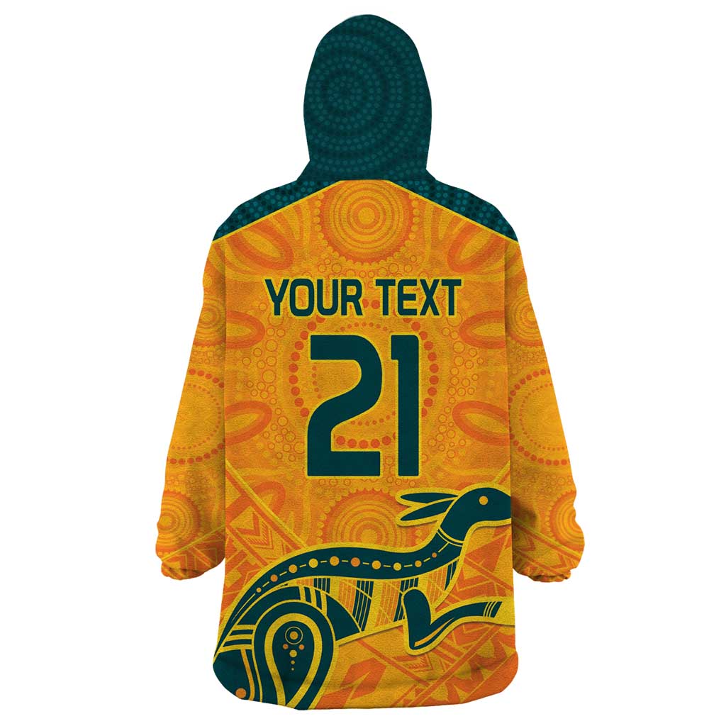 Custom Australia Rugby Wearable Blanket Hoodie Summer Paris 2024 - Vibe Hoodie Shop