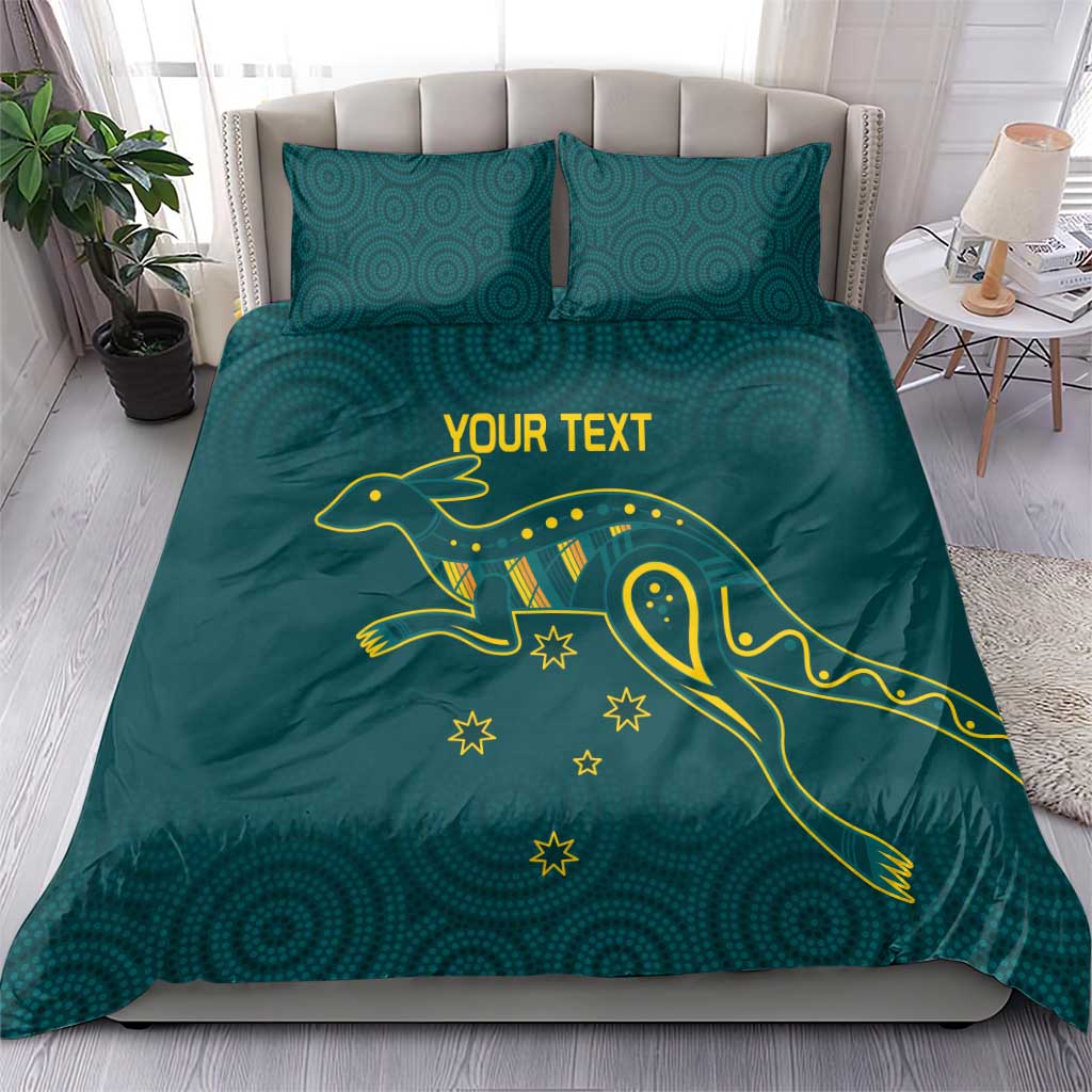 Custom Australia Rugby Bedding Set Proud of Aussie Kangaroo - Vibe Hoodie Shop