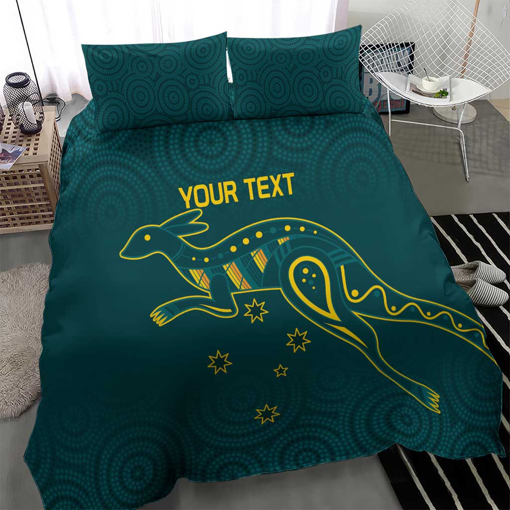 Custom Australia Rugby Bedding Set Proud of Aussie Kangaroo - Vibe Hoodie Shop