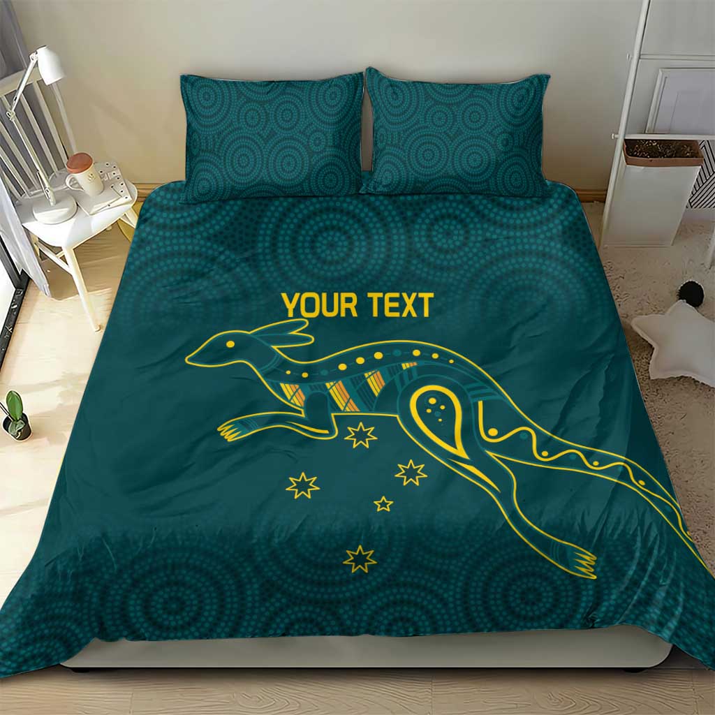 Custom Australia Rugby Bedding Set Proud of Aussie Kangaroo - Vibe Hoodie Shop