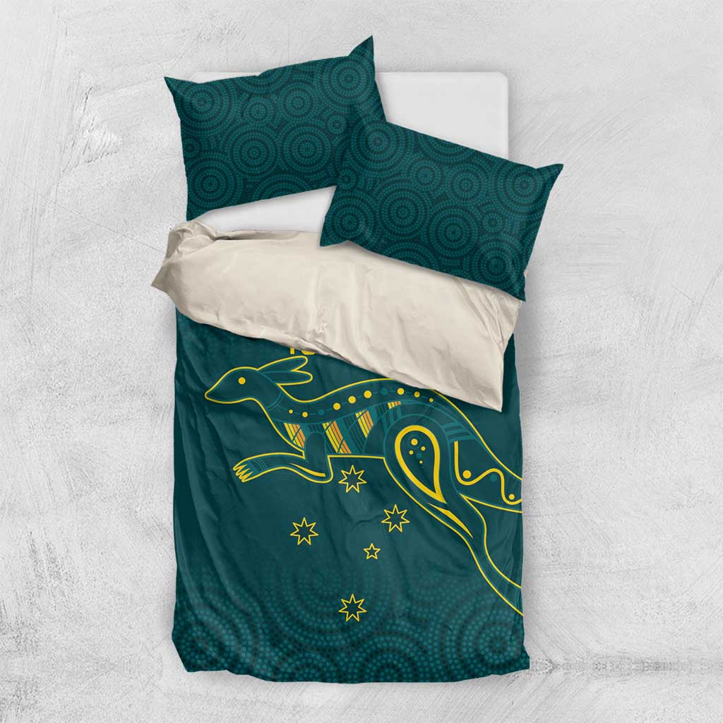 Custom Australia Rugby Bedding Set Proud of Aussie Kangaroo - Vibe Hoodie Shop
