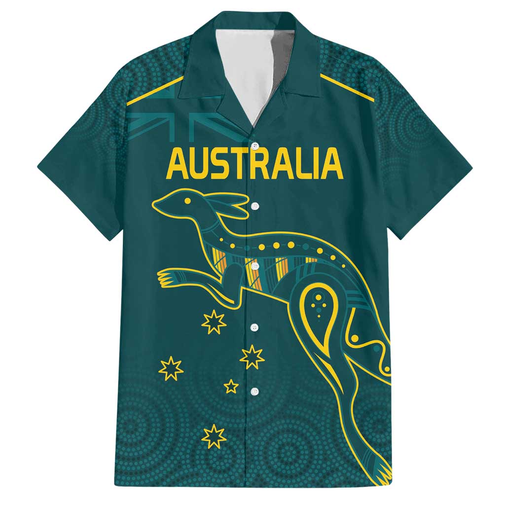 Custom Australia Rugby Hawaiian Shirt Proud of Aussie Kangaroo - Vibe Hoodie Shop