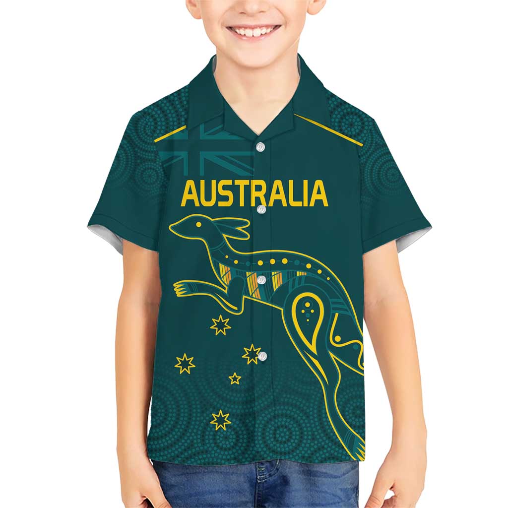 Custom Australia Rugby Hawaiian Shirt Proud of Aussie Kangaroo - Vibe Hoodie Shop