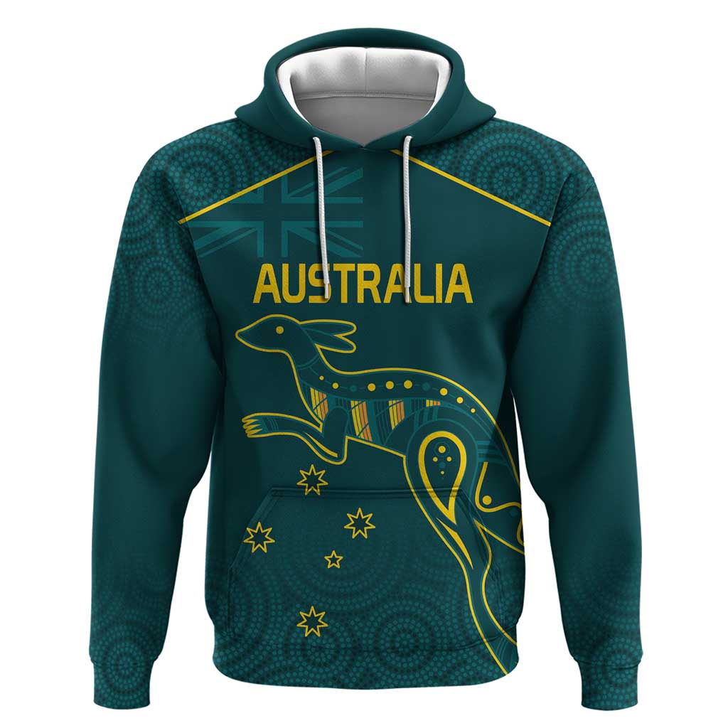 Custom Australia Rugby Hoodie Proud of Aussie Kangaroo LT9 - Vibe Hoodie Shop