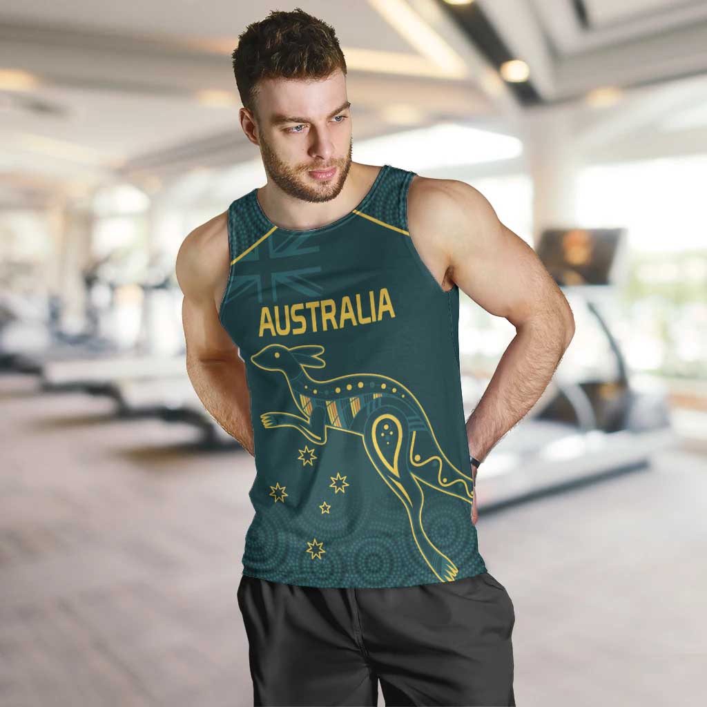 Custom Australia Rugby Men Tank Top Proud of Aussie Kangaroo - Vibe Hoodie Shop