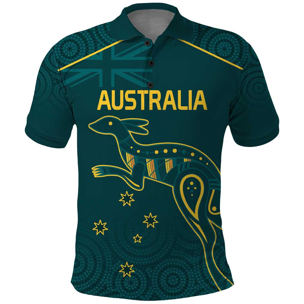 Custom Australia Rugby Polo Shirt Proud of Aussie Kangaroo LT9 - Vibe Hoodie Shop