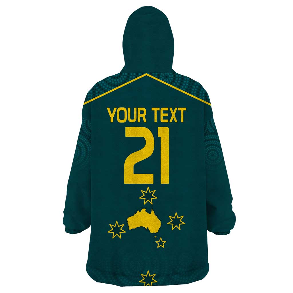 Custom Australia Rugby Wearable Blanket Hoodie Proud of Aussie Kangaroo - Vibe Hoodie Shop