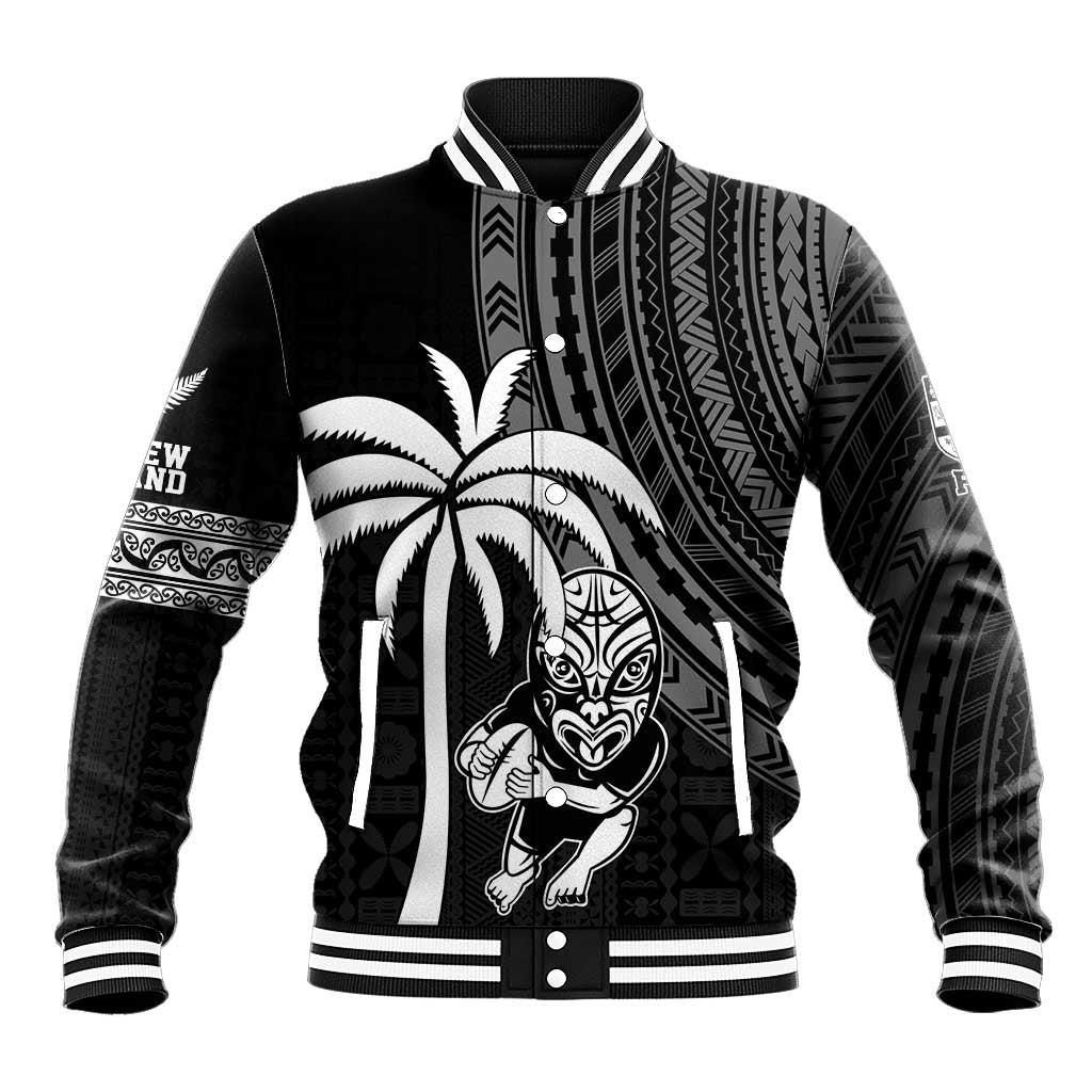 Custom Fiji New Zealand Rugby Baseball Jacket Make History Together - Vibe Hoodie Shop