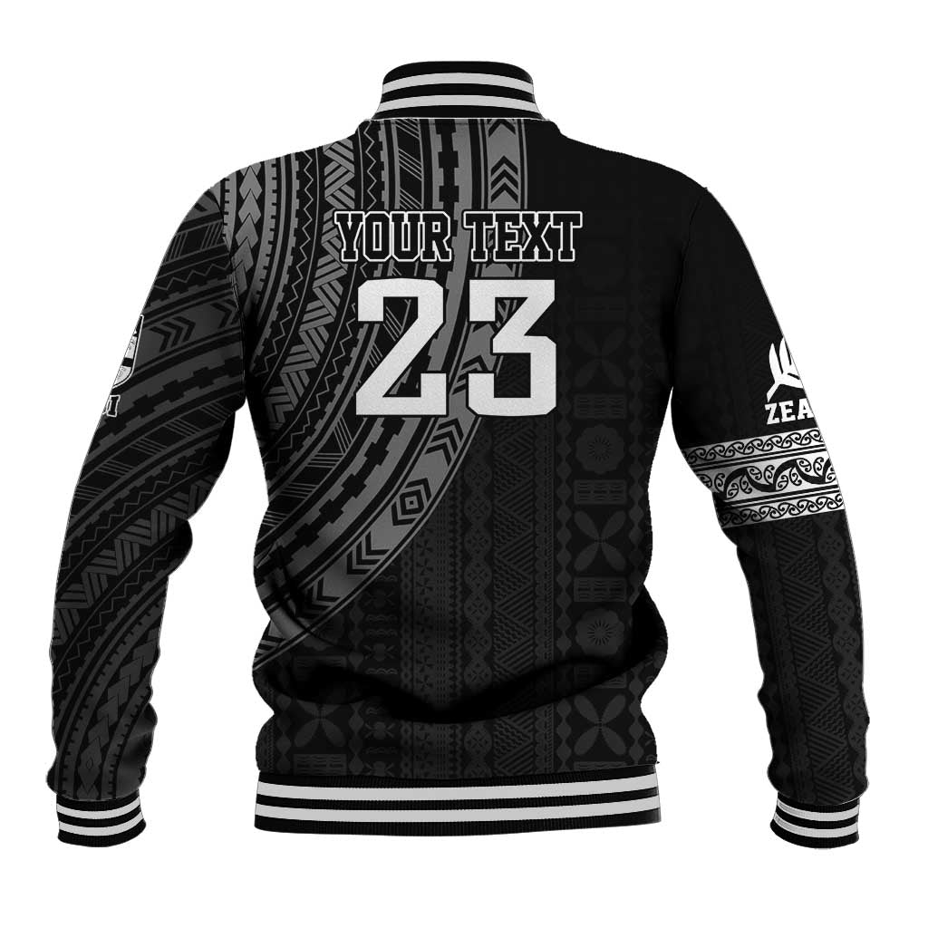 Custom Fiji New Zealand Rugby Baseball Jacket Make History Together - Vibe Hoodie Shop