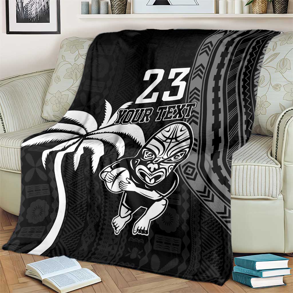 Custom Fiji New Zealand Rugby Blanket Make History Together - Vibe Hoodie Shop