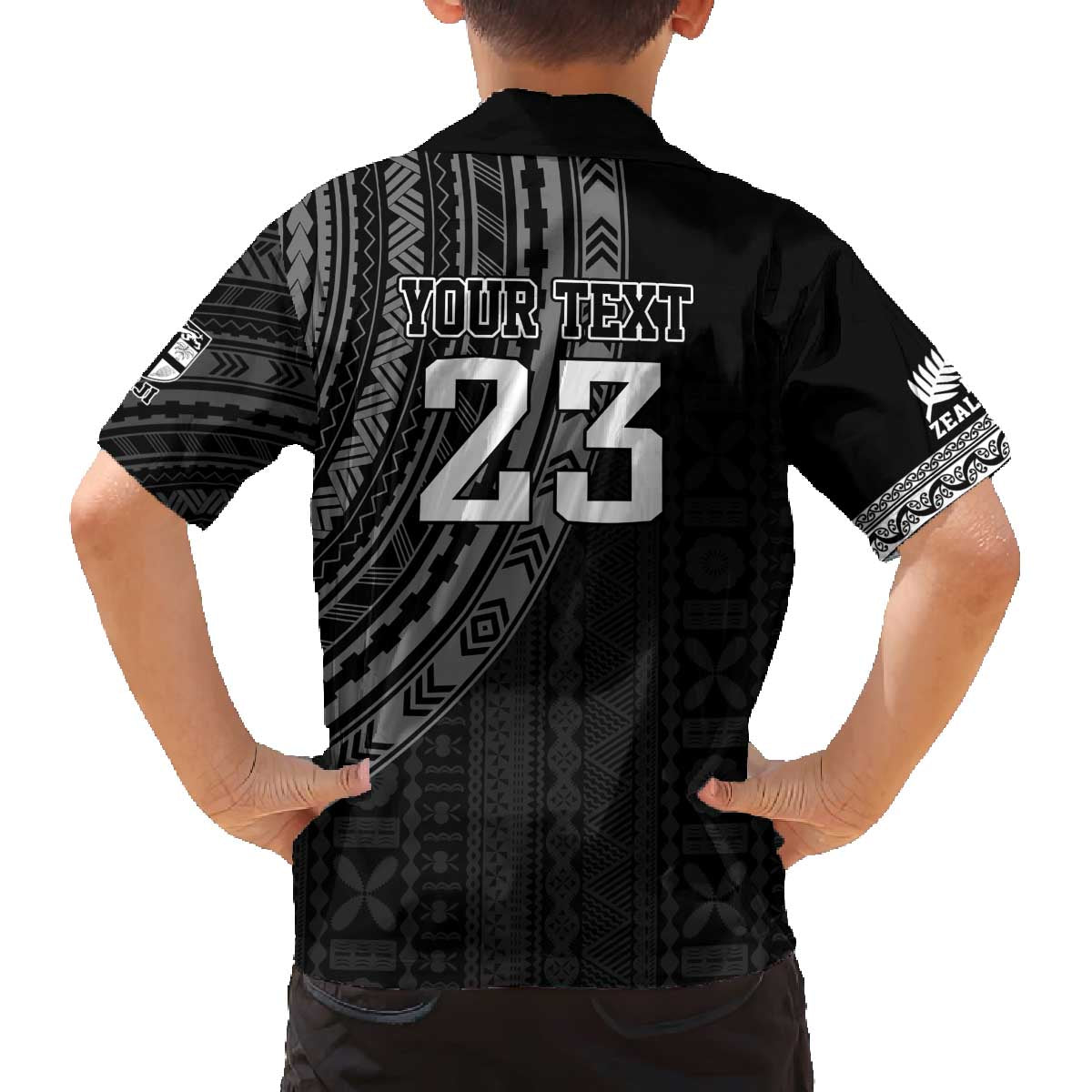 Custom Fiji New Zealand Rugby Family Matching Off Shoulder Short Dress and Hawaiian Shirt Make History Together