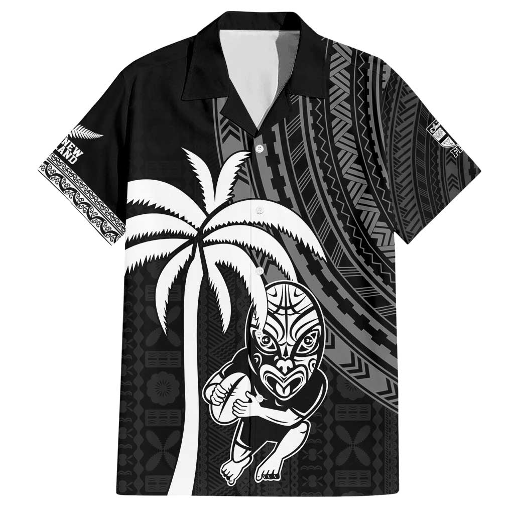 Custom Fiji New Zealand Rugby Hawaiian Shirt Make History Together - Vibe Hoodie Shop