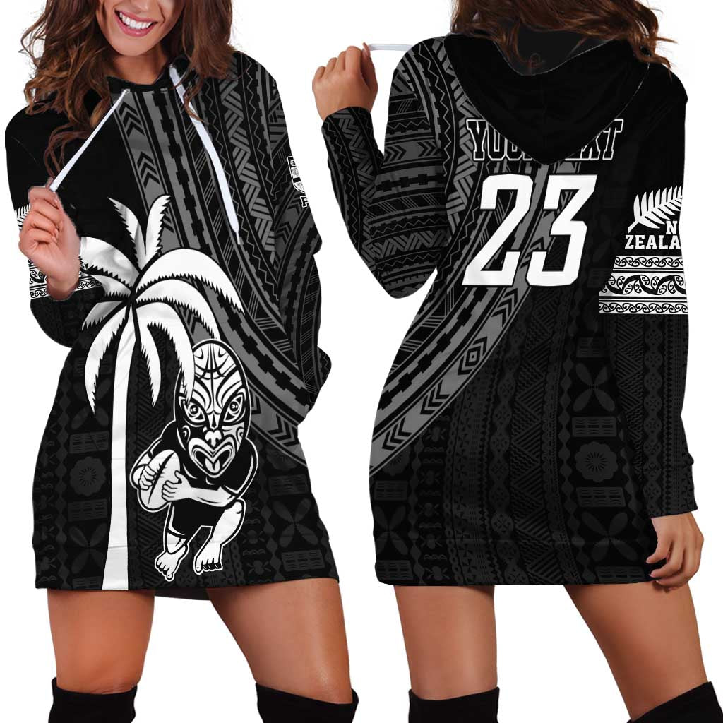 Custom Fiji New Zealand Rugby Hoodie Dress Make History Together - Vibe Hoodie Shop