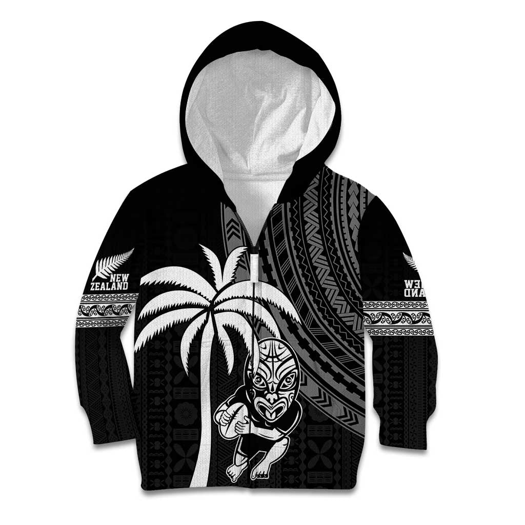 Custom Fiji New Zealand Rugby Kid Hoodie Make History Together - Vibe Hoodie Shop