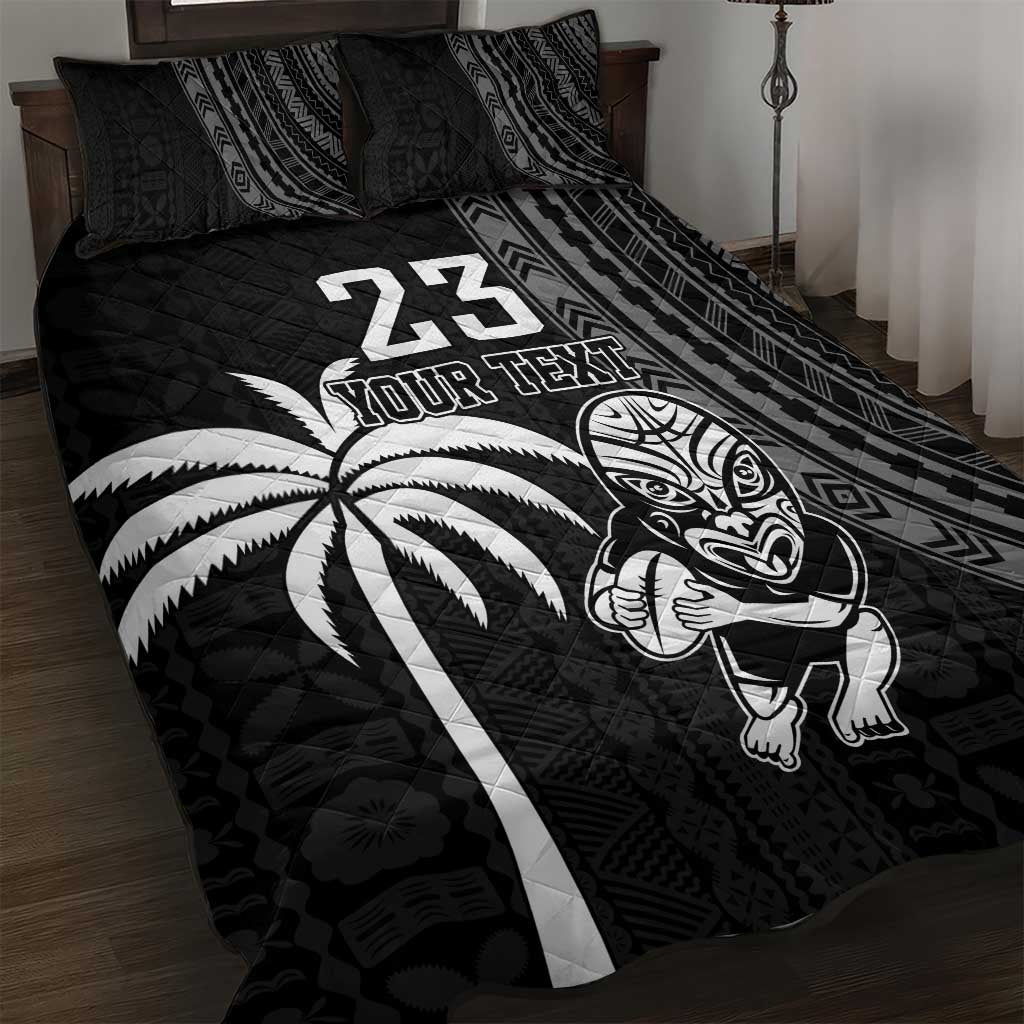 Custom Fiji New Zealand Rugby Quilt Bed Set Make History Together - Vibe Hoodie Shop