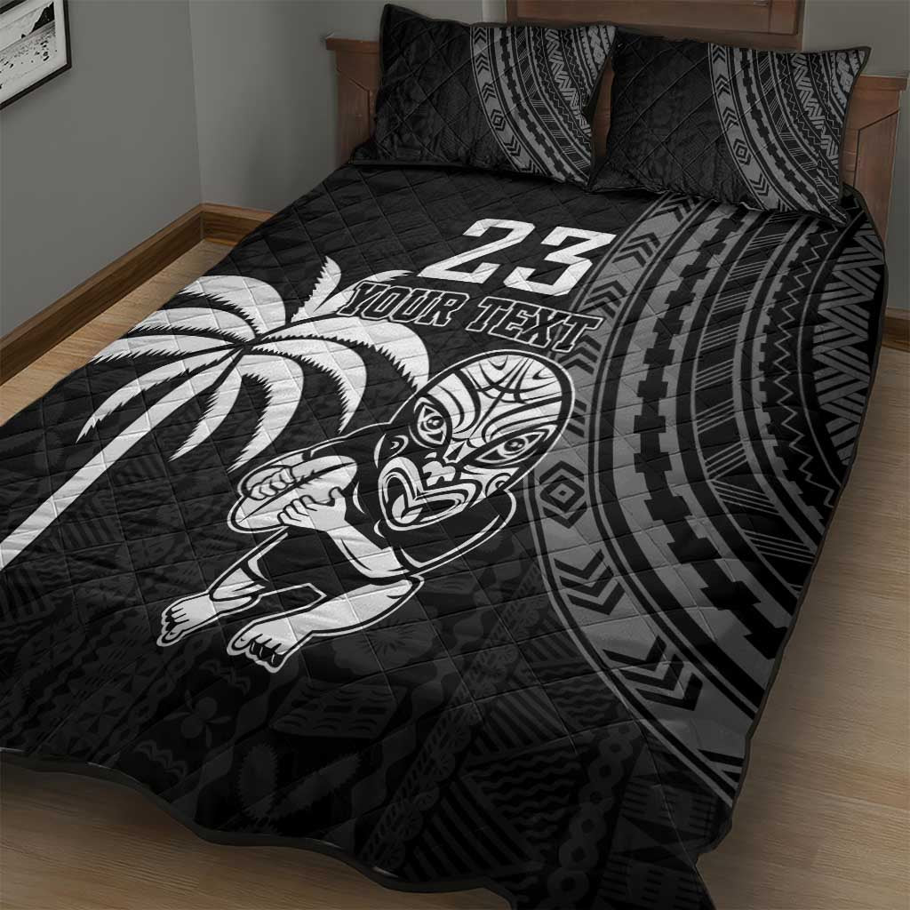 Custom Fiji New Zealand Rugby Quilt Bed Set Make History Together - Vibe Hoodie Shop