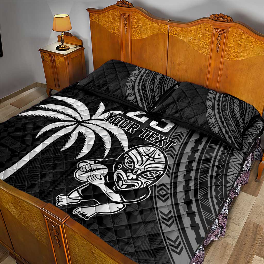 Custom Fiji New Zealand Rugby Quilt Bed Set Make History Together - Vibe Hoodie Shop