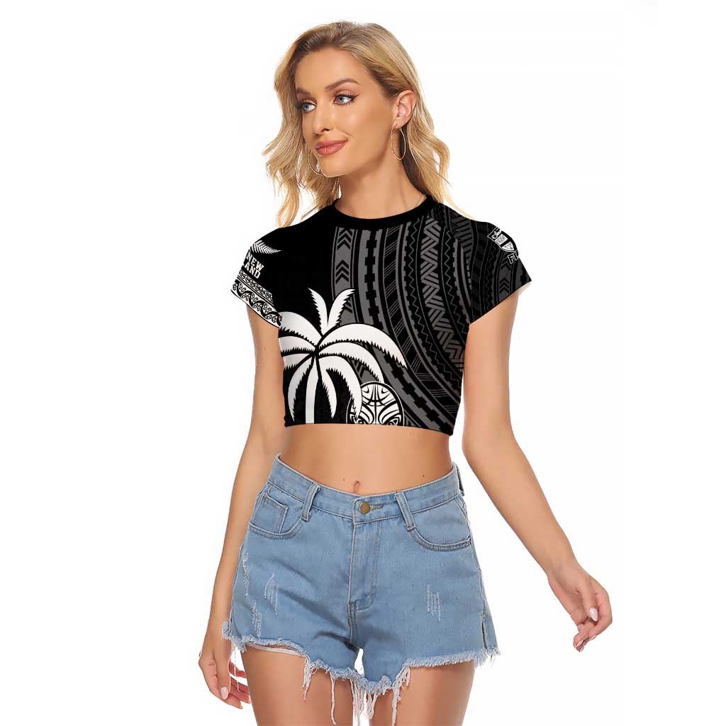 Custom Fiji New Zealand Rugby Raglan Cropped T Shirt Make History Together - Vibe Hoodie Shop