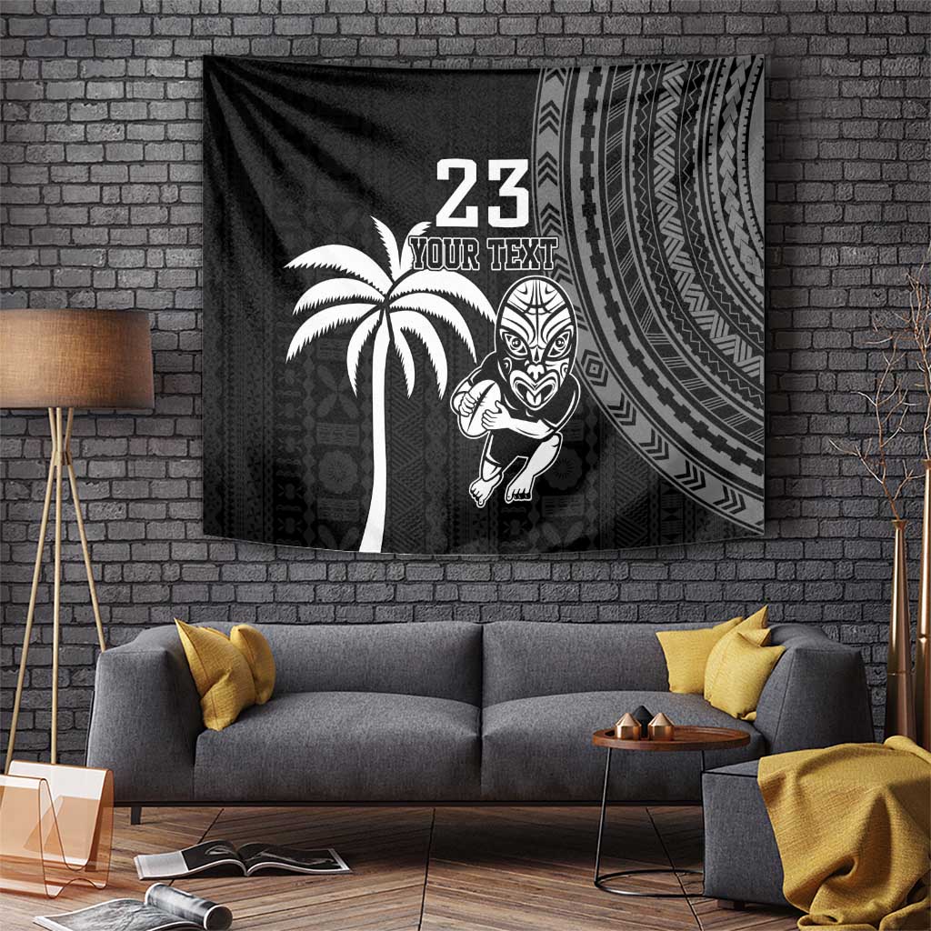 Custom Fiji New Zealand Rugby Tapestry Make History Together - Vibe Hoodie Shop