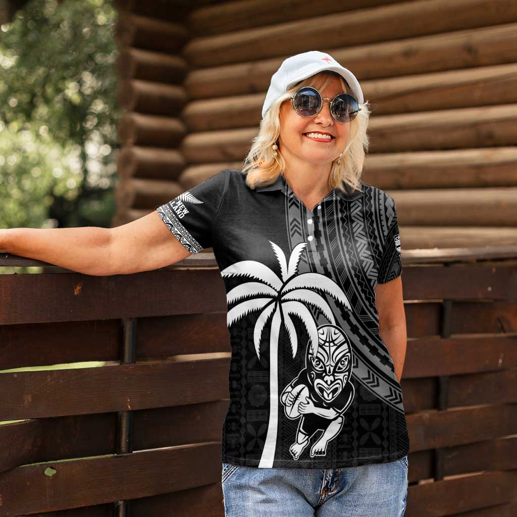 Custom Fiji New Zealand Rugby Women Polo Shirt Make History Together - Vibe Hoodie Shop