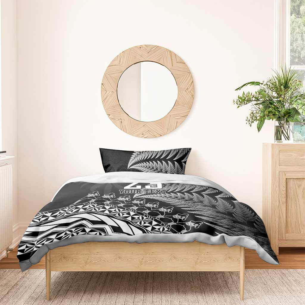Custom Fiji New Zealand Rugby Bedding Set Cibi Dance with Black Fern - Vibe Hoodie Shop