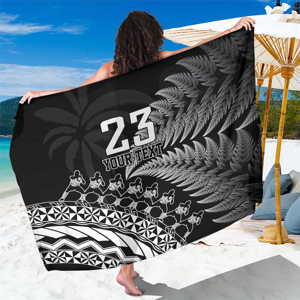 Custom Fiji New Zealand Rugby Sarong Cibi Dance with Black Fern - Vibe Hoodie Shop