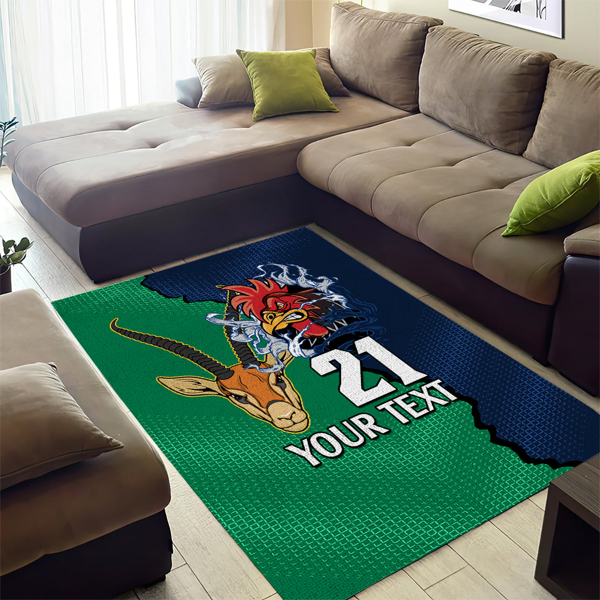 Custom France South Africa Rugby Area Rug Springboks and Gallic Rooster World Cup 2023 - Vibe Hoodie Shop