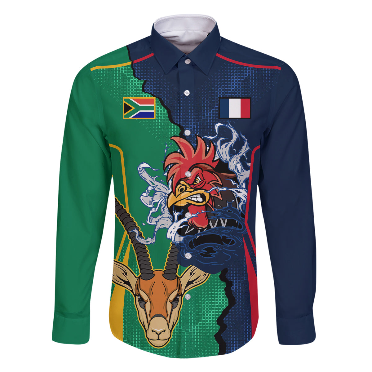 custom-new-zealnd-ireland-rugby-family-matching-long-sleeve-bodycon-dress-and-hawaiian-shirt-warrior-black-fern-and-shamrocks-world-cup-2023