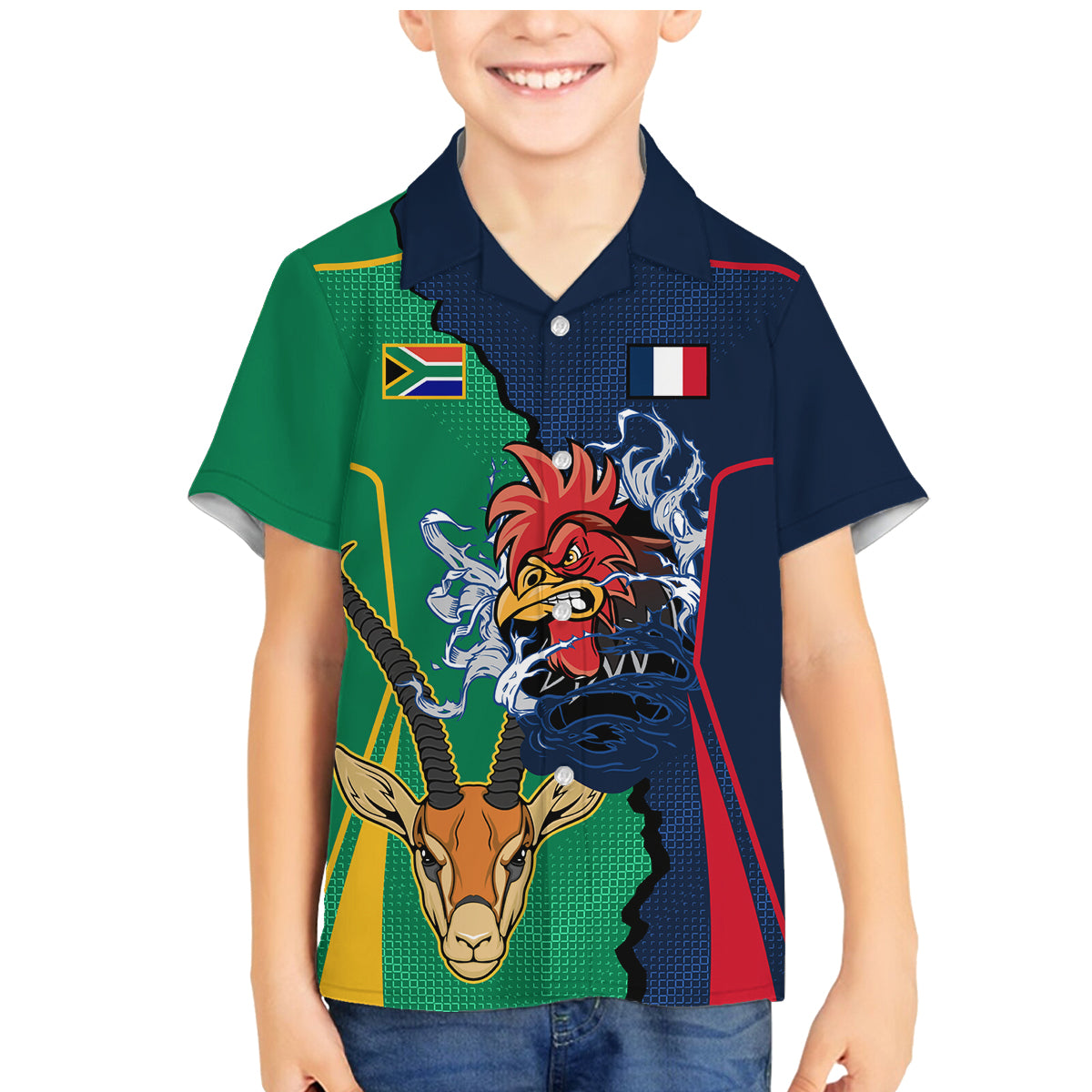 custom-new-zealnd-ireland-rugby-family-matching-mermaid-dress-and-hawaiian-shirt-warrior-black-fern-and-shamrocks-world-cup-2023