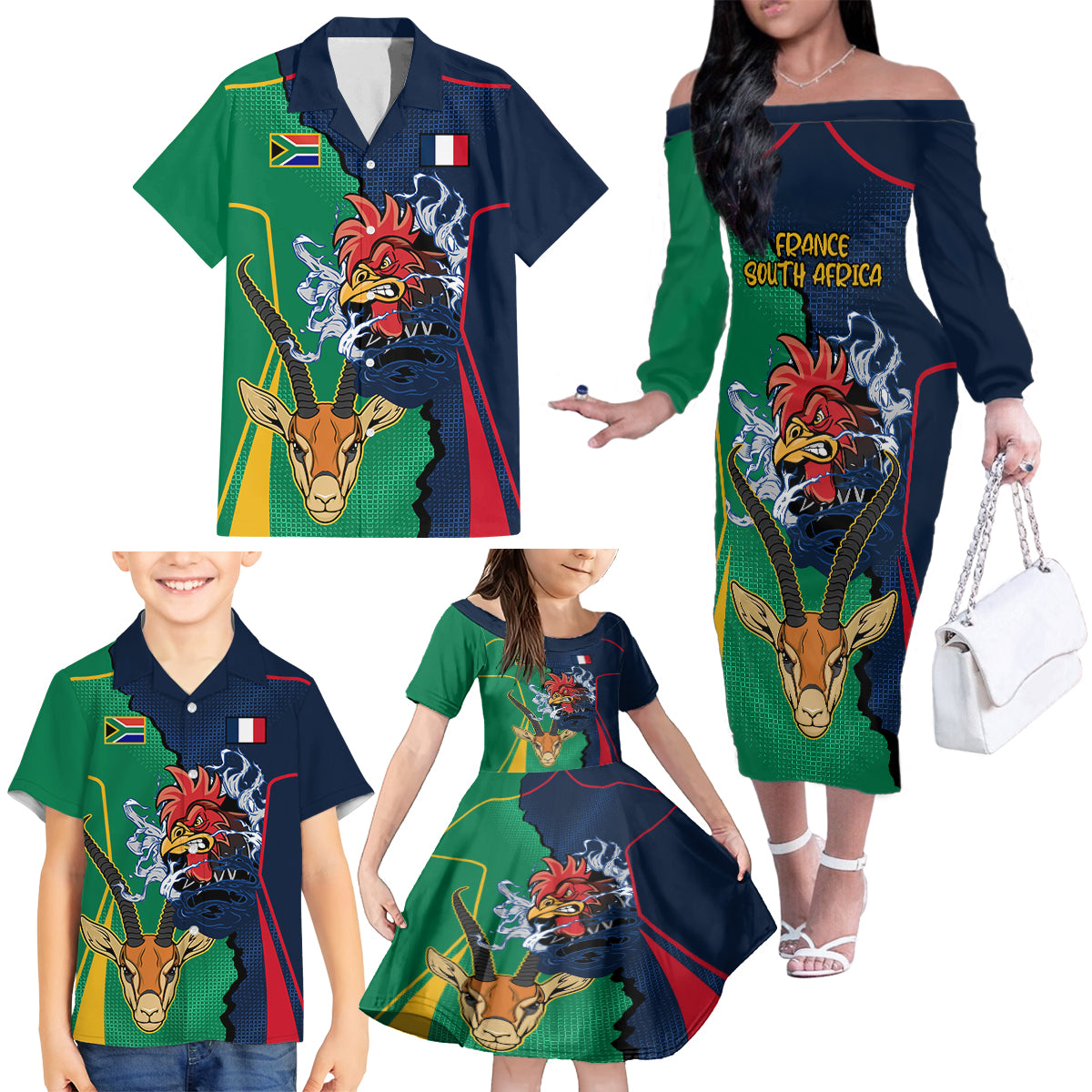 custom-new-zealnd-ireland-rugby-family-matching-off-shoulder-long-sleeve-dress-and-hawaiian-shirt-warrior-black-fern-and-shamrocks-world-cup-2023