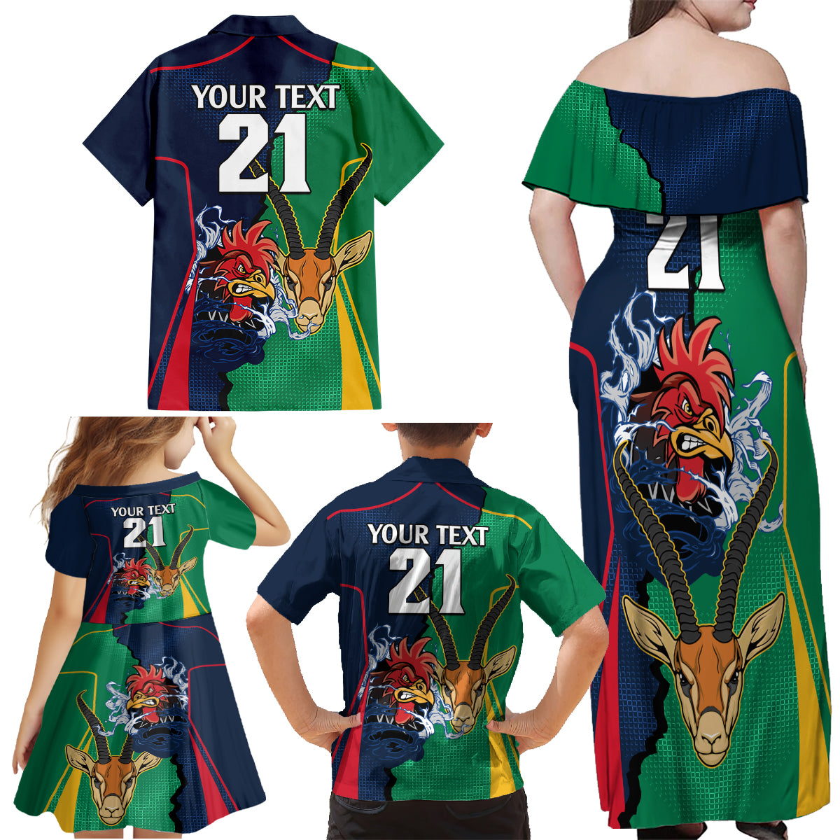 custom-new-zealnd-ireland-rugby-family-matching-off-shoulder-maxi-dress-and-hawaiian-shirt-warrior-black-fern-and-shamrocks-world-cup-2023