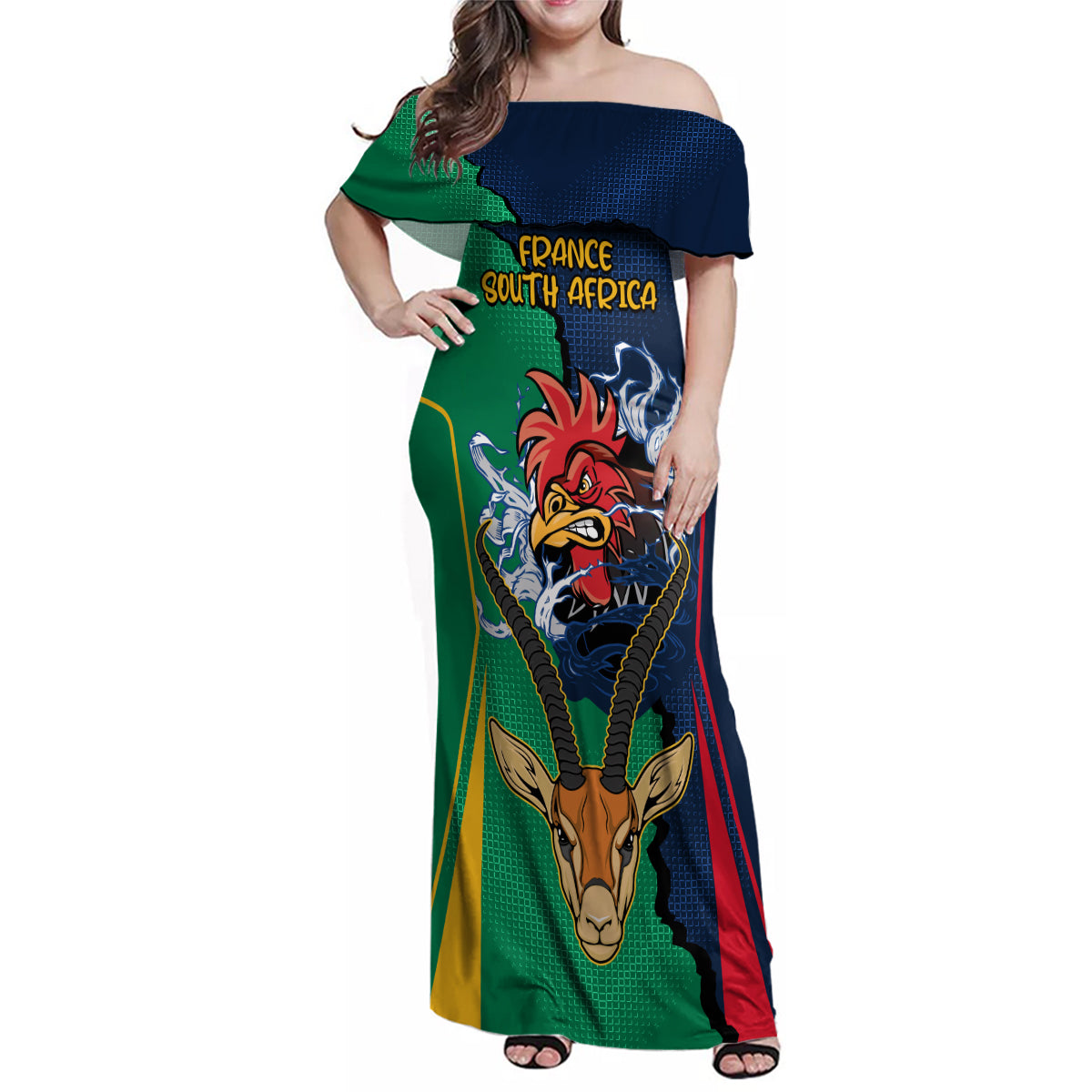 custom-new-zealnd-ireland-rugby-family-matching-off-shoulder-maxi-dress-and-hawaiian-shirt-warrior-black-fern-and-shamrocks-world-cup-2023