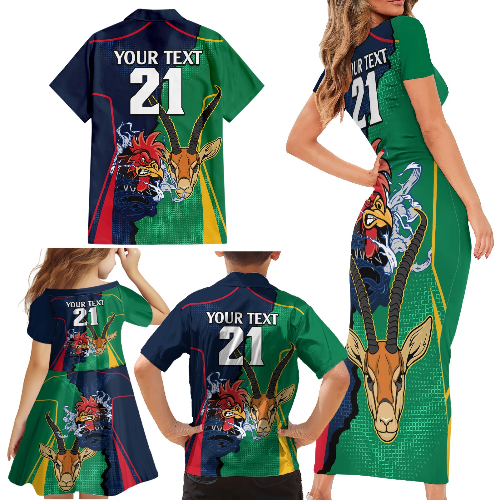 custom-new-zealnd-ireland-rugby-family-matching-short-sleeve-bodycon-dress-and-hawaiian-shirt-warrior-black-fern-and-shamrocks-world-cup-2023