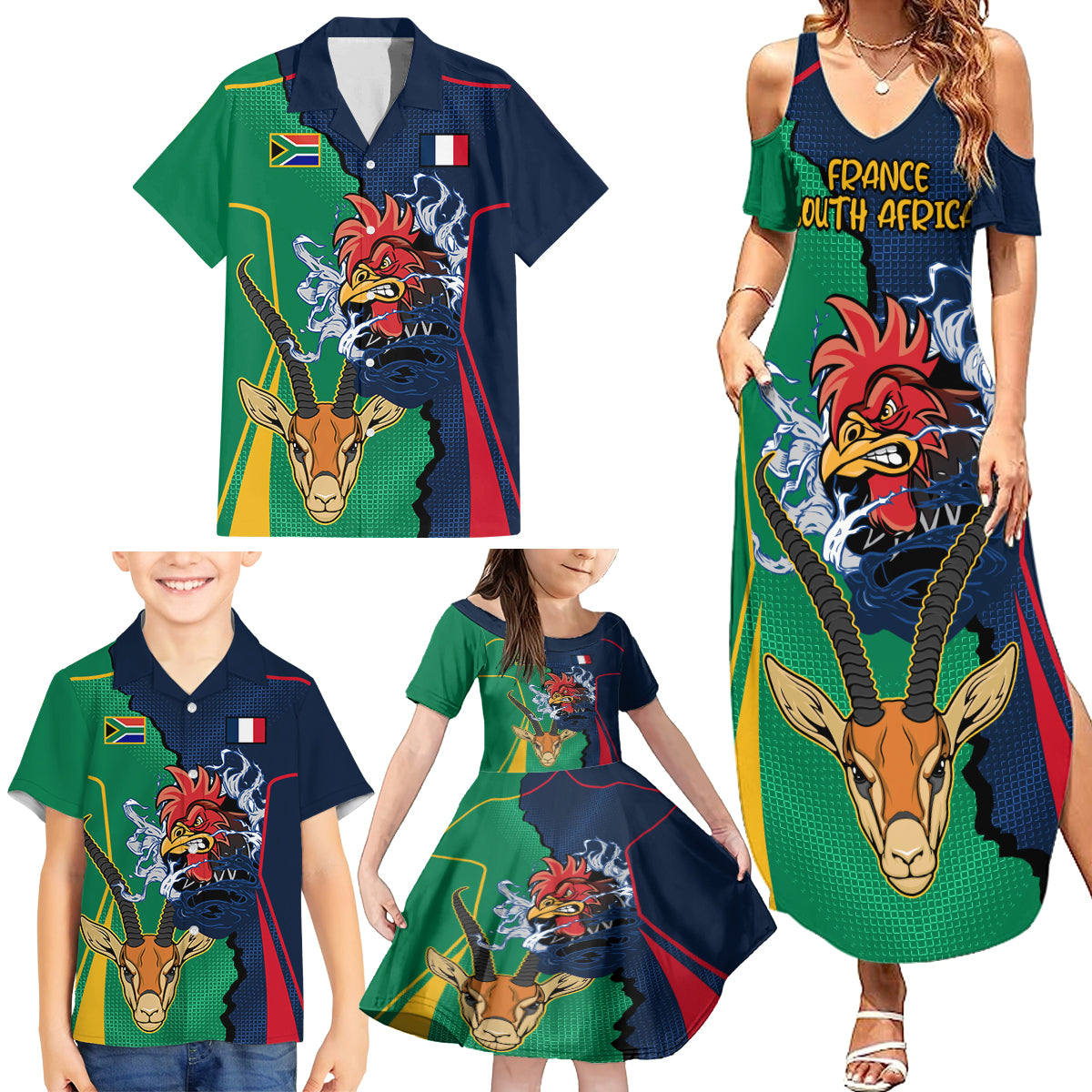 custom-new-zealnd-ireland-rugby-family-matching-summer-maxi-dress-and-hawaiian-shirt-warrior-black-fern-and-shamrocks-world-cup-2023