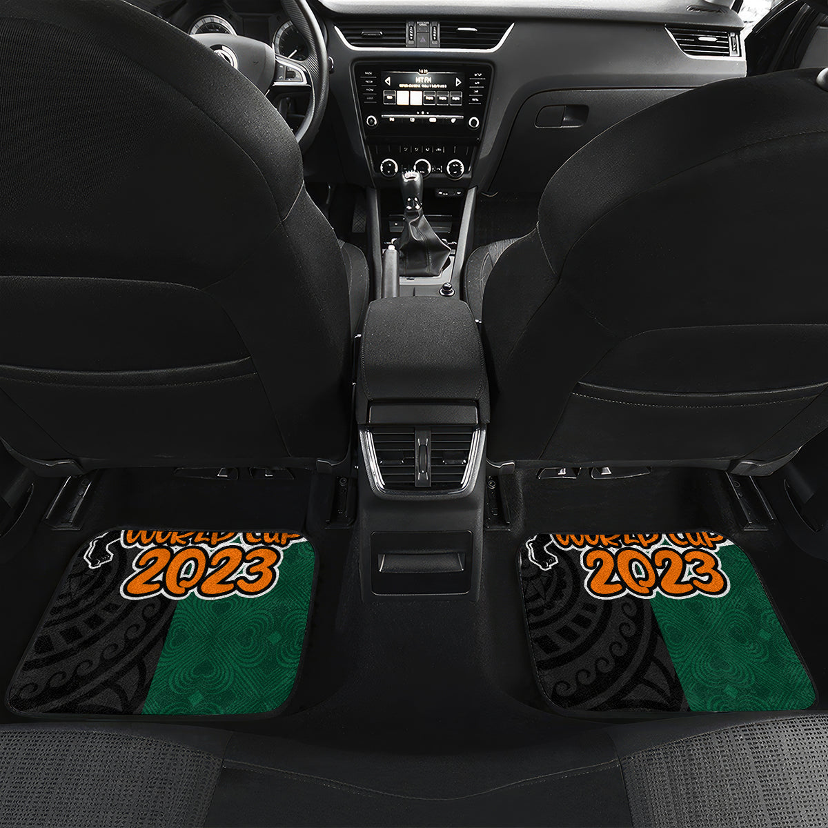 new-zealand-ireland-rugby-car-mats-warrior-black-fern-and-shamrocks-world-cup-2023