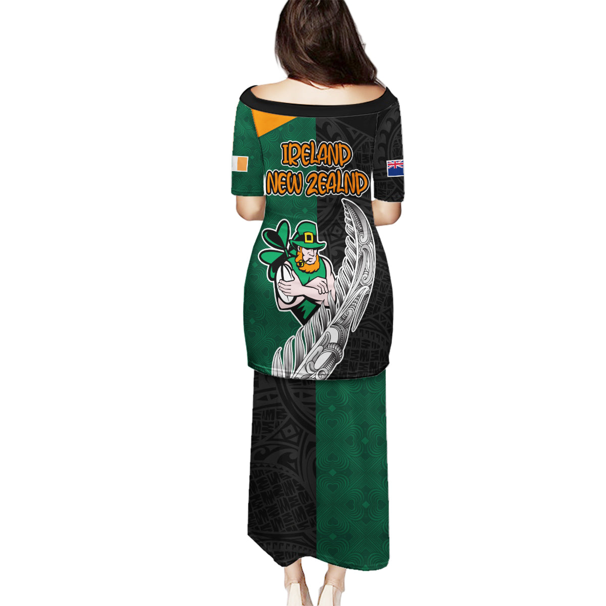 france-south-africa-rugby-family-matching-puletasi-dress-and-hawaiian-shirt-springboks-and-roosters-world-cup-2023-sporty-style