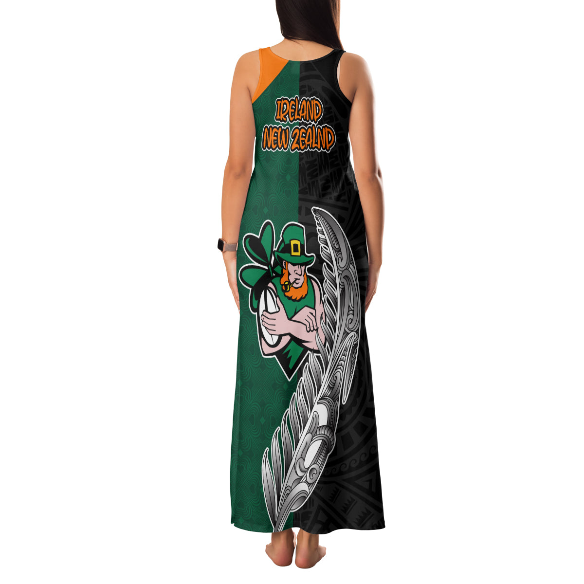 france-south-africa-rugby-family-matching-tank-maxi-dress-and-hawaiian-shirt-springboks-and-roosters-world-cup-2023-sporty-style