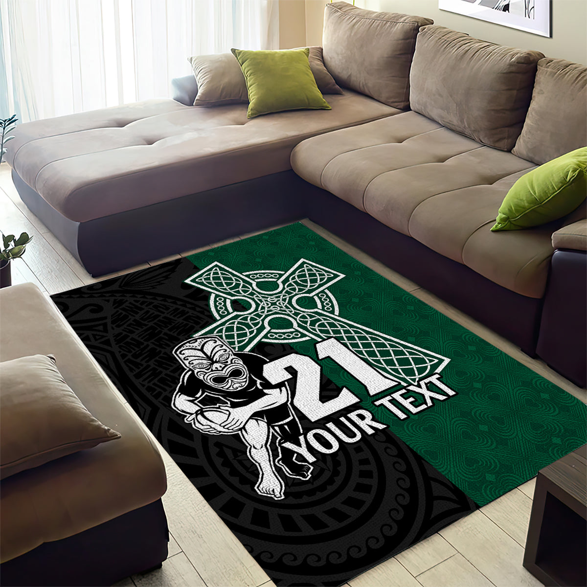 custom-new-zealand-ireland-rugby-area-rug-warrior-black-fern-and-shamrocks-world-cup-2023
