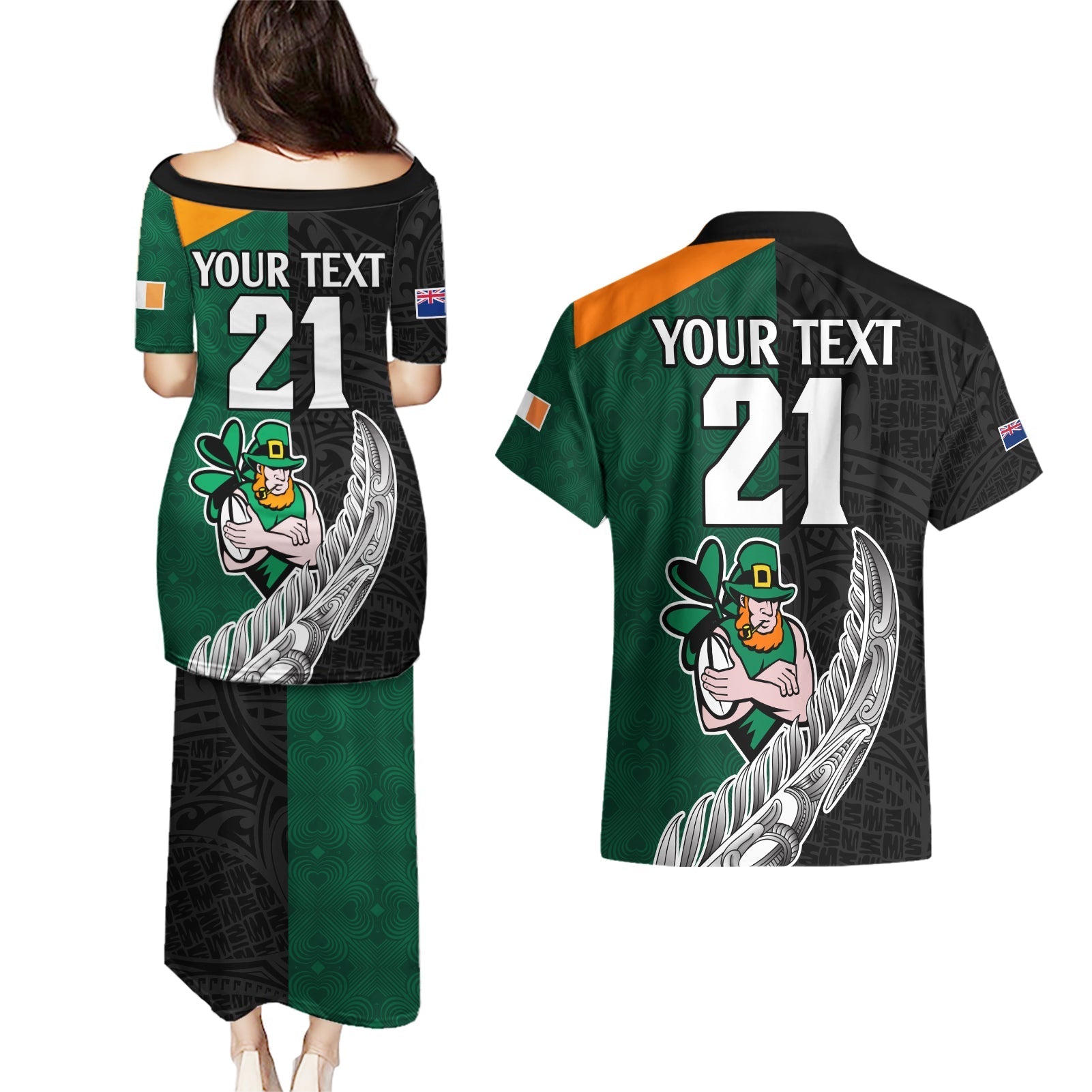 custom-france-south-africa-rugby-couples-matching-puletasi-dress-and-hawaiian-shirt-springboks-and-roosters-world-cup-2023-sporty-style