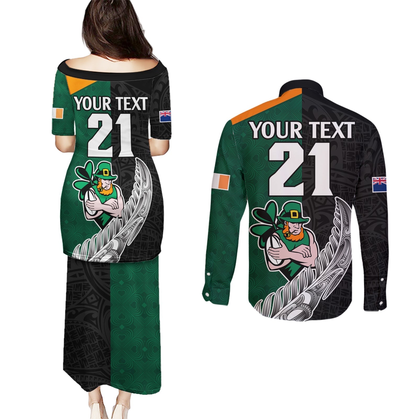 custom-france-south-africa-rugby-couples-matching-puletasi-dress-and-long-sleeve-button-shirts-springboks-and-roosters-world-cup-2023-sporty-style