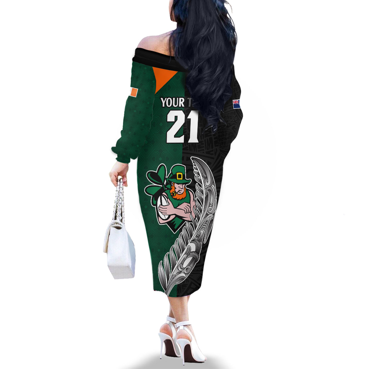 custom-france-south-africa-rugby-family-matching-off-shoulder-long-sleeve-dress-and-hawaiian-shirt-springboks-and-roosters-world-cup-2023-sporty-style