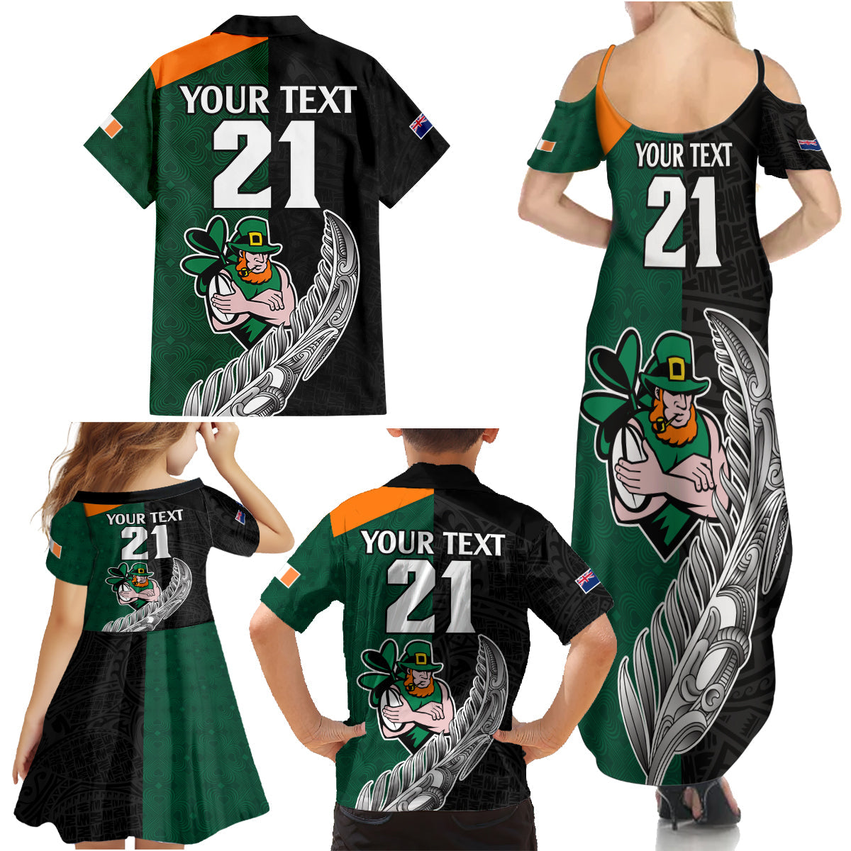 custom-france-south-africa-rugby-family-matching-summer-maxi-dress-and-hawaiian-shirt-springboks-and-roosters-world-cup-2023-sporty-style