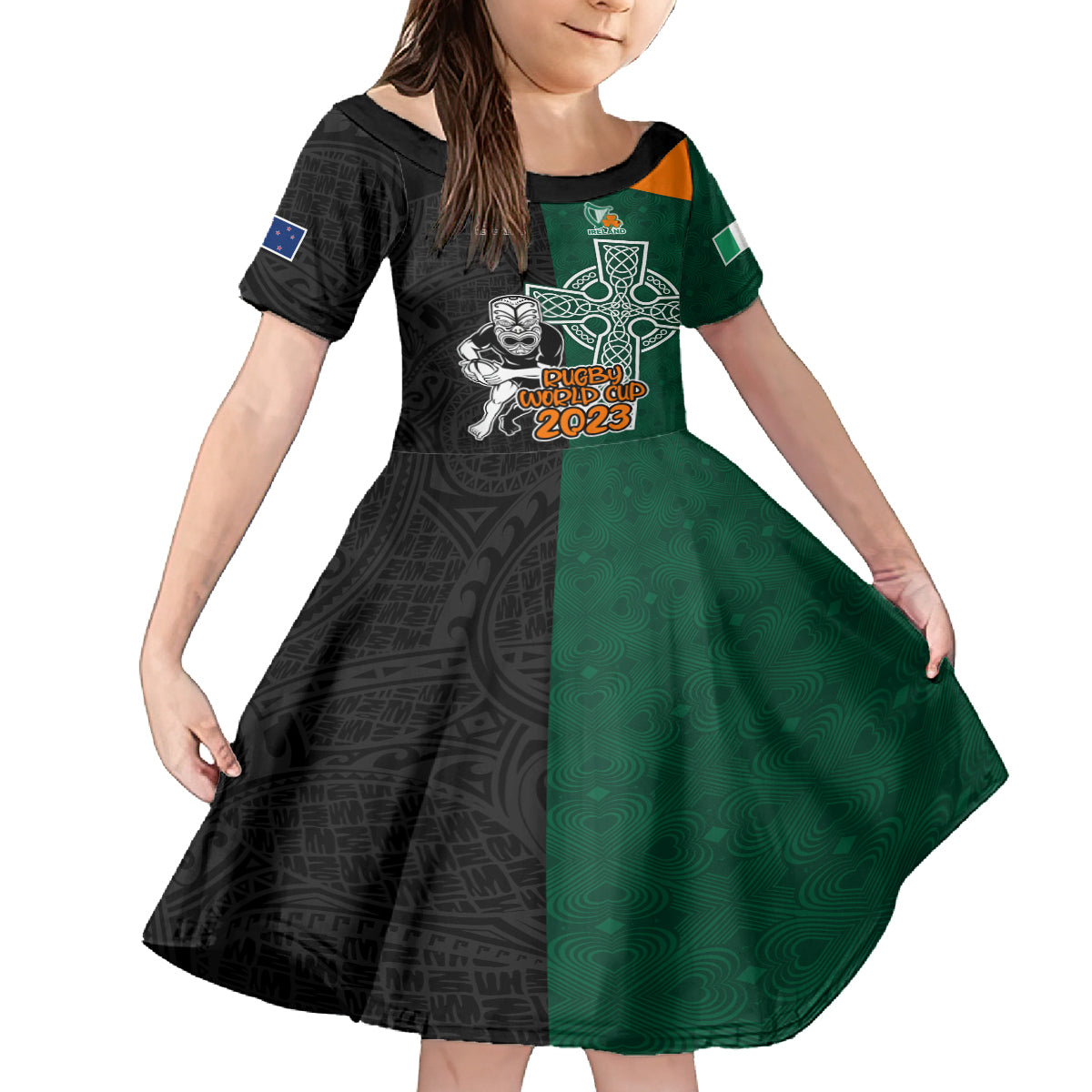 custom-france-south-africa-rugby-family-matching-tank-maxi-dress-and-hawaiian-shirt-springboks-and-roosters-world-cup-2023-sporty-style