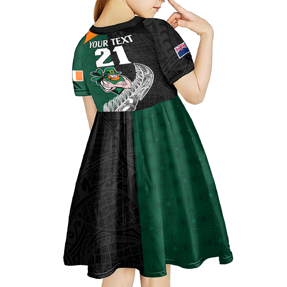 custom-france-south-africa-rugby-kid-short-sleeve-dress-springboks-and-roosters-world-cup-2023-sporty-style