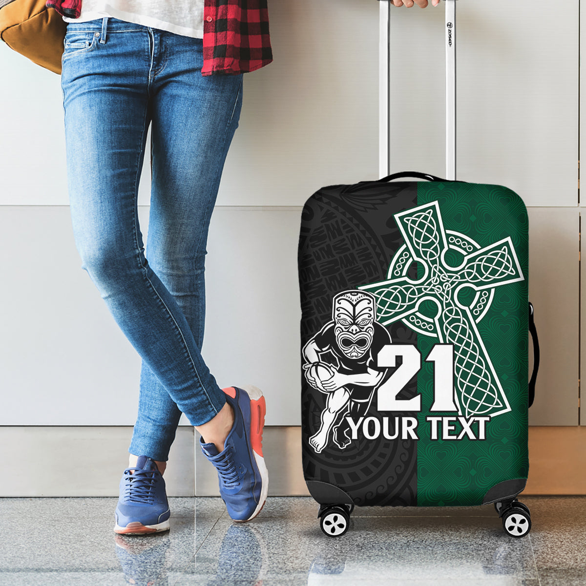 custom-new-zealand-ireland-rugby-luggage-cover-warrior-black-fern-and-shamrocks-world-cup-2023