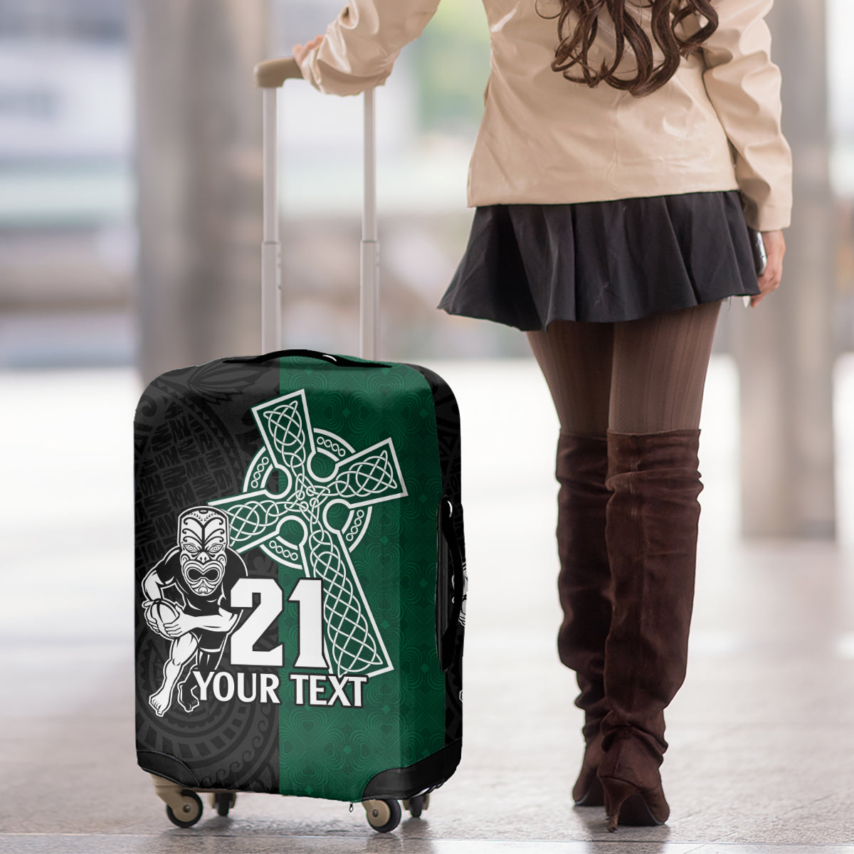 custom-new-zealand-ireland-rugby-luggage-cover-warrior-black-fern-and-shamrocks-world-cup-2023