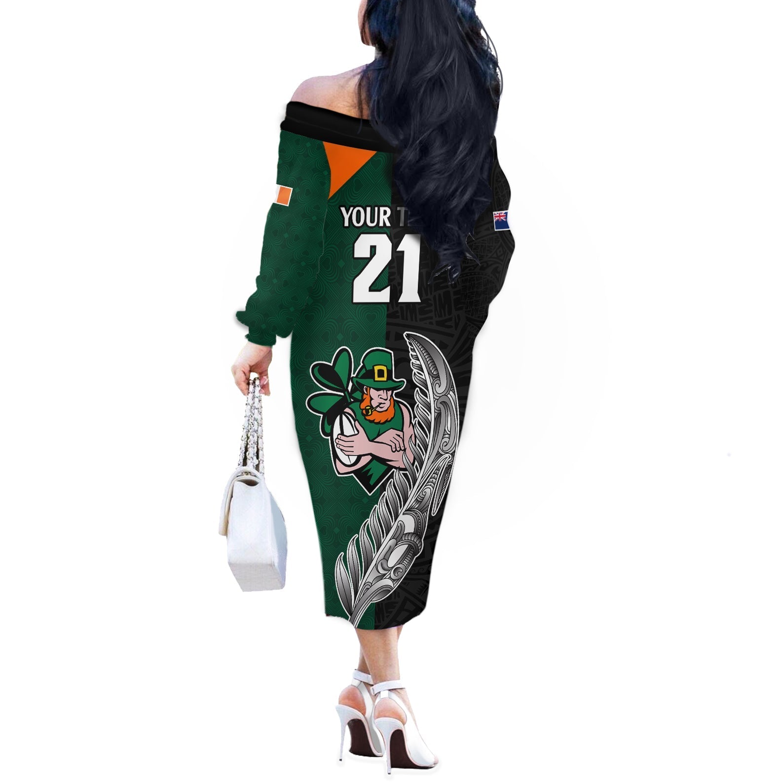 custom-france-south-africa-rugby-off-the-shoulder-long-sleeve-dress-springboks-and-roosters-world-cup-2023-sporty-style